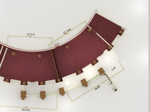 La sala da ballo mutiara del RITZ CARLTON Modello 3D