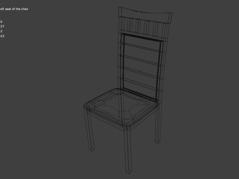 A classic chair designed for the hotel room Model 3D