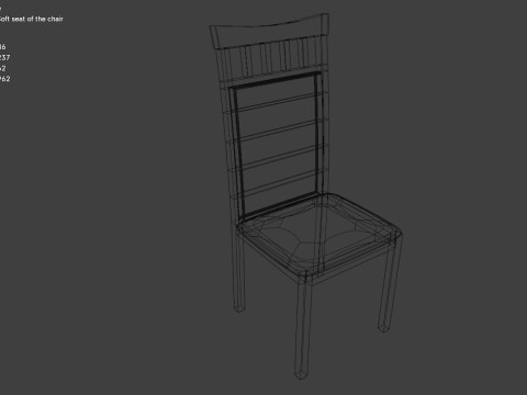 A classic chair designed for the hotel room Model 3D