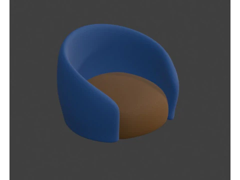 호텔 객실을 위해 디자인된 현대적인 안락의자 3D 모델