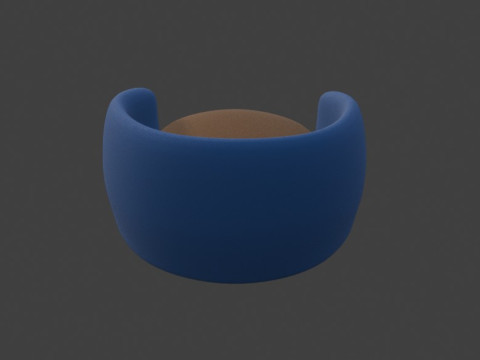 Modern armchair designed for a hotel room 3D 模型