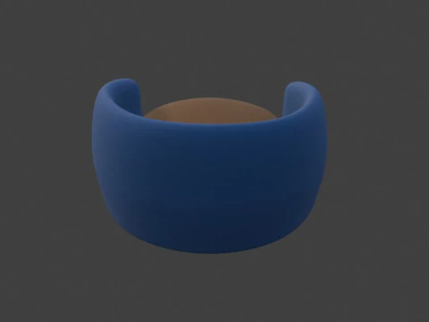 Modern armchair designed for a hotel room 3D Model