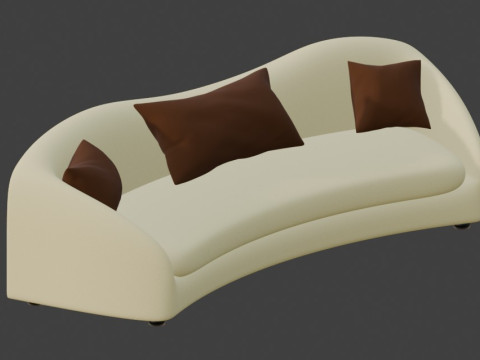 Modern sofa designed for a hotel room Modello 3D
