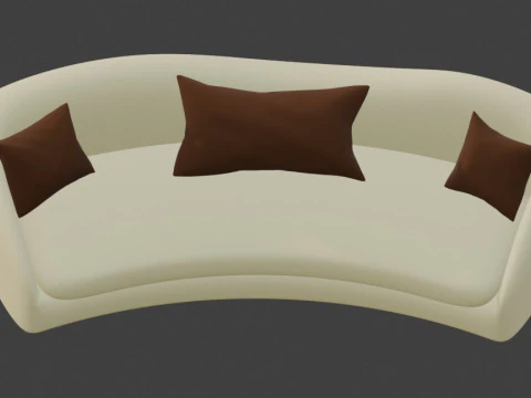 Modern sofa designed for a hotel room 3D Model