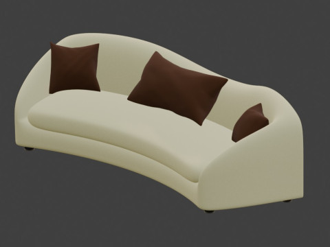 Modern sofa designed for a hotel room Modelo 3D