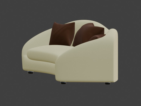 Modern sofa designed for a hotel room Modelo 3D