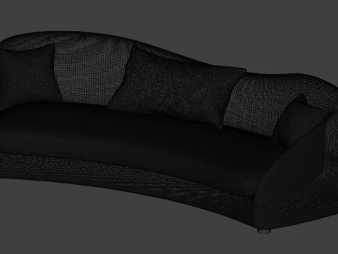 Modern sofa designed for a hotel room 3D Model