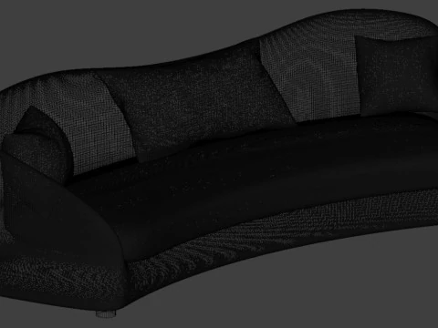 Modern sofa designed for a hotel room 3D Model
