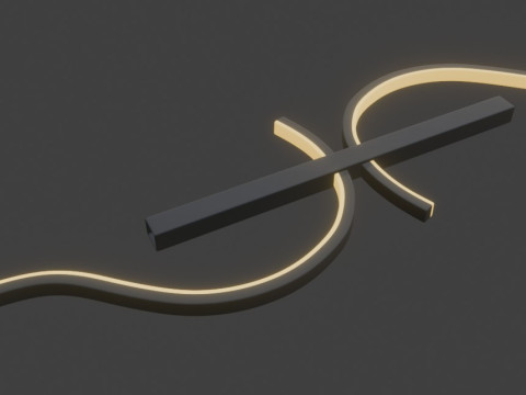 Modern lighting fixture designed for a hotel room 3D Model