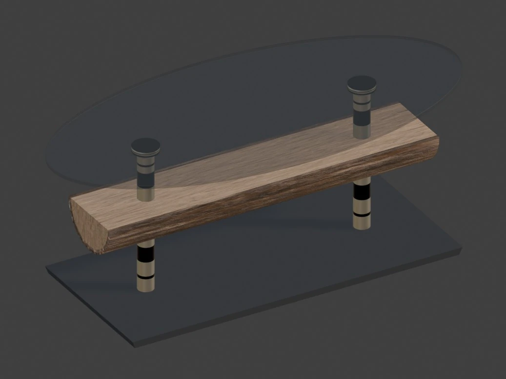 Modern coffee table designed for a hotel room 3D Model .c4d .max .obj .3ds .fbx .stl .blend 