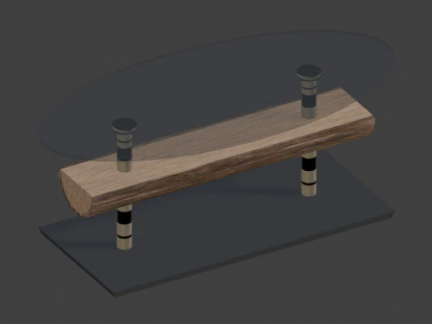 호텔 객실을 위해 디자인된 현대적인 커피 테이블 3D 모델