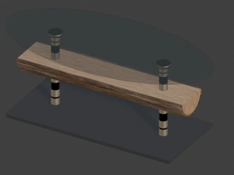 Modern coffee table designed for a hotel room 3D Model