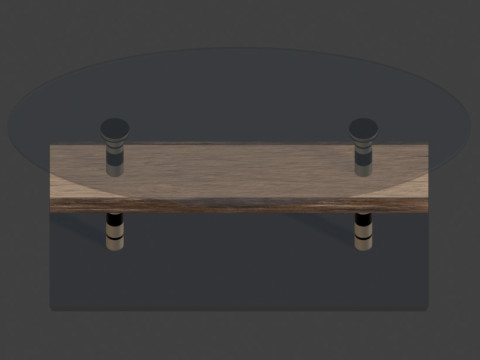 Modern coffee table designed for a hotel room 3D Model