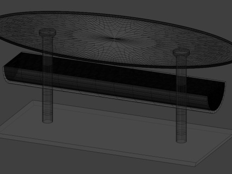 Modern coffee table designed for a hotel room 3D Model