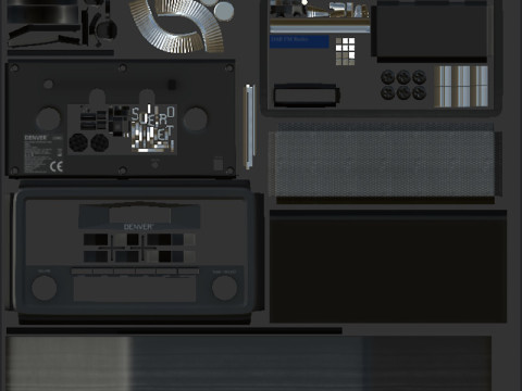 Radio DENVER DAB-18 Modelo 3D