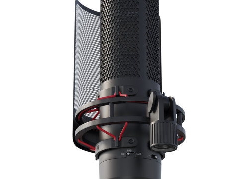 Microphone HYPERX ProCast Modelo 3D