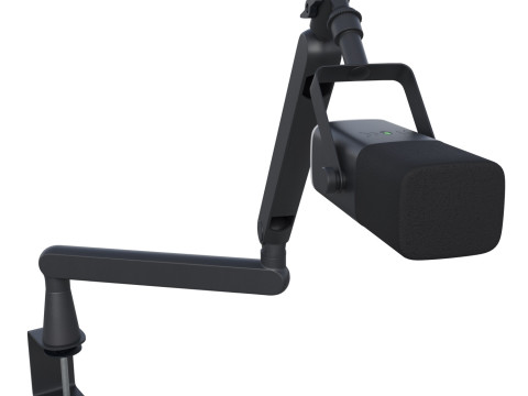 Dynamic microphone Fifine TAM8 USB-XLR Black 3D 模型