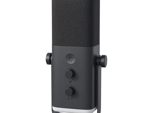 Dynamic microphone Fifine TAM8 USB-XLR Black 3D Model