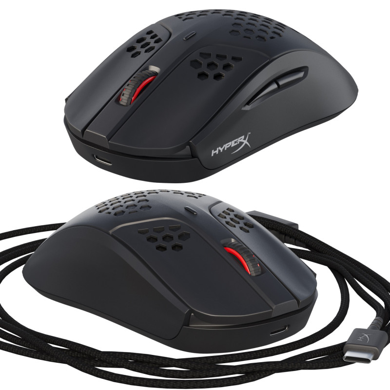 Mouse HyperX Pulsefire Haste Wireless Black 3D Model .c4d .max .obj .3ds .fbx .stl .blend