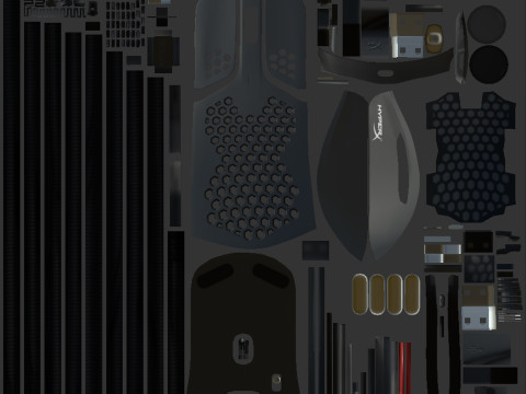 Mouse HyperX Pulsefire Haste Wireless Black 3D Model