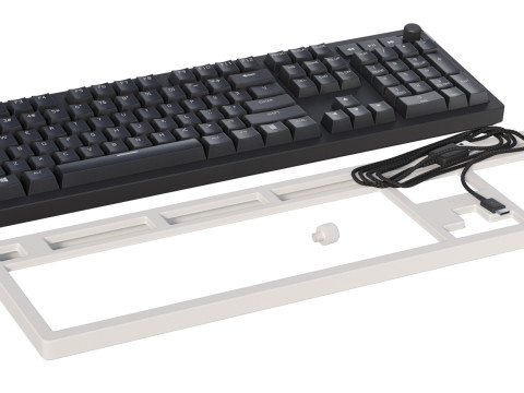 Wired keyboard HyperX Alloy Rise PBT HX Red USB Black Model 3D