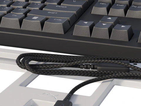 Wired keyboard HyperX Alloy Rise PBT HX Red USB Black 3D Model