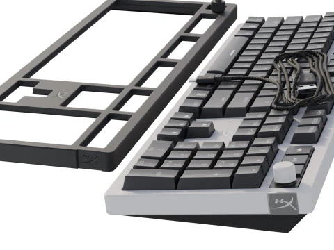 Wired keyboard HyperX Alloy Rise PBT HX Red USB Black 3D Model