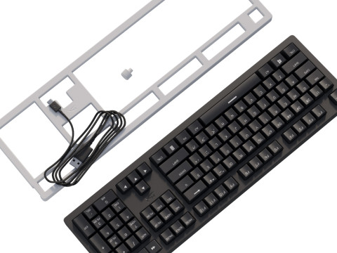 Wired keyboard HyperX Alloy Rise PBT HX Red USB Black Model 3D