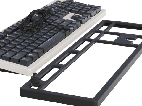Wired keyboard HyperX Alloy Rise PBT HX Red USB Black 3D Model