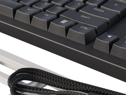 Wired keyboard HyperX Alloy Rise PBT HX Red USB Black 3D Model