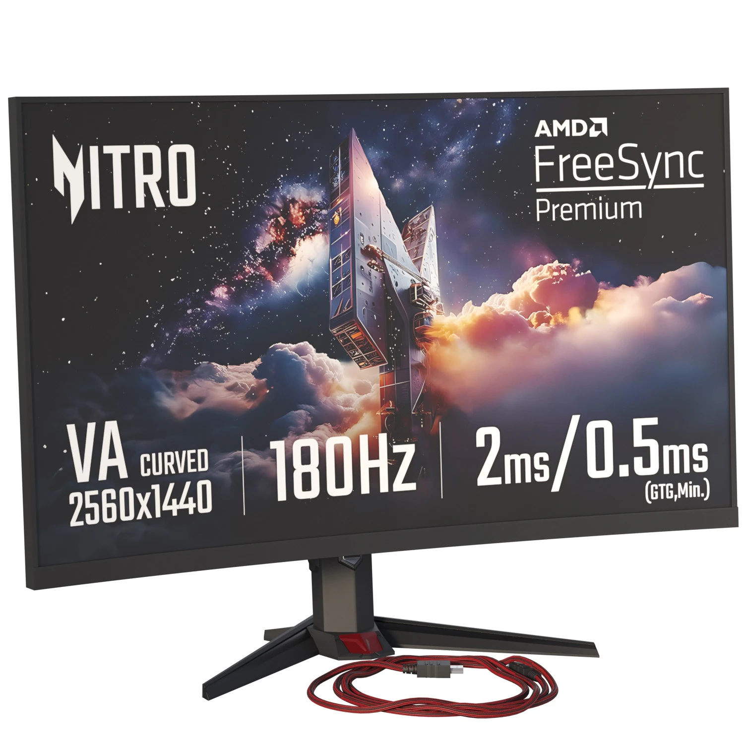 Monitor ACER Nitro XZ273UP2BMIIPHX 3D Model .c4d .max .obj .3ds .fbx .stl .blend 