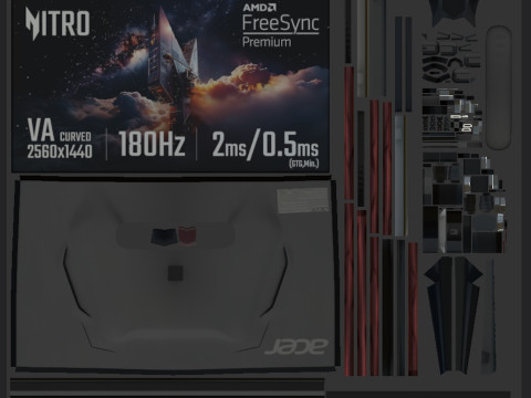 Monitor ACER Nitro XZ273UP2BMIIPHX 3D Модель