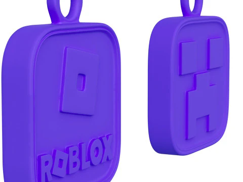 Among Us Minecraft Roblox Keychain Set 3D Print Model