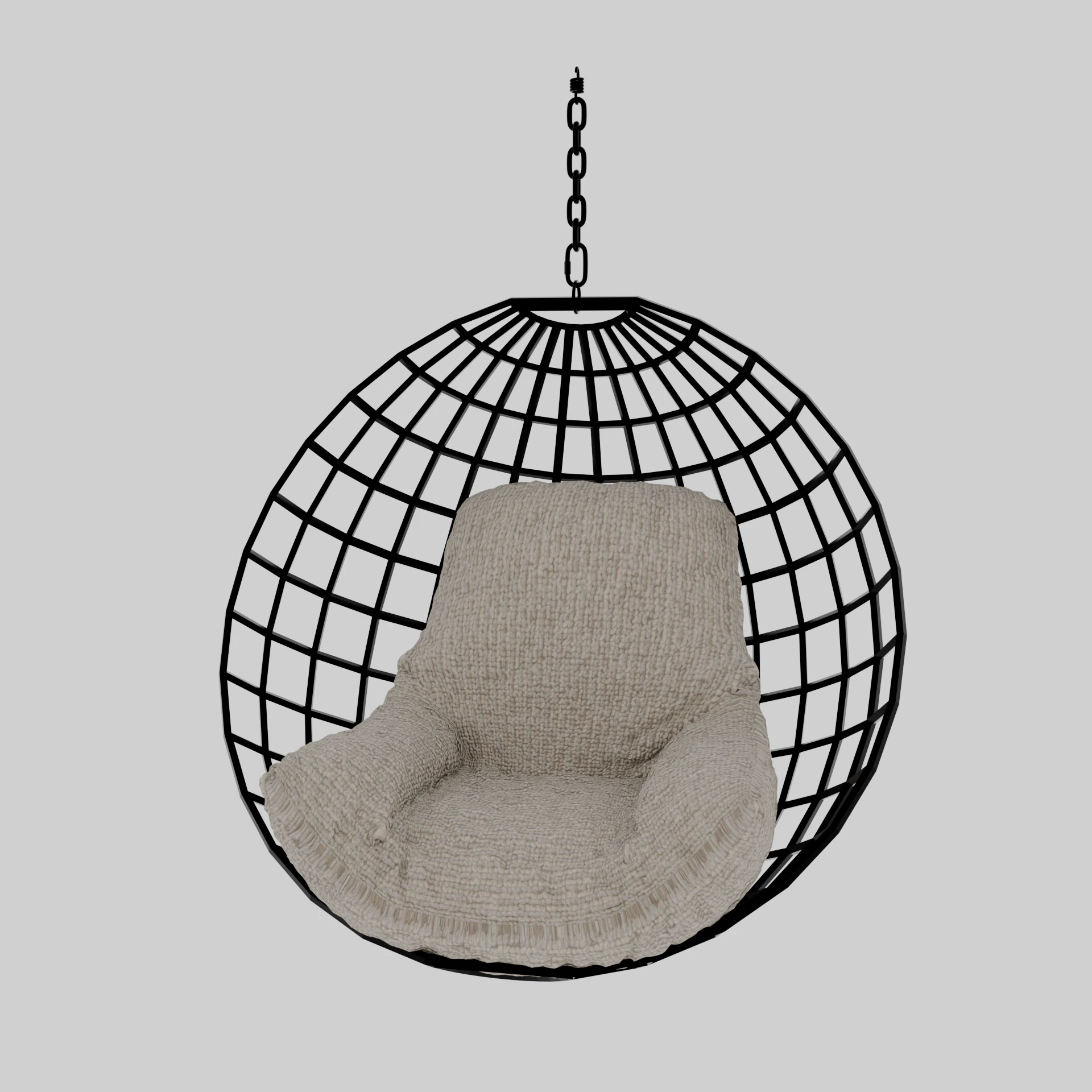 Hanging armchair 3D Model .c4d .max .obj .3ds .fbx .stl .blend 