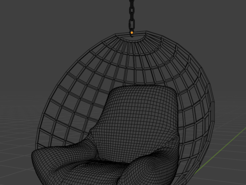 Hanging armchair Modello 3D