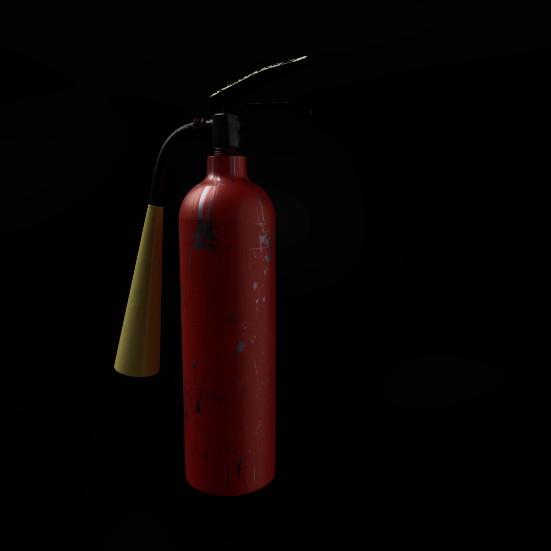 Fire Extinguisher 3D Model .c4d .max .obj .3ds .fbx .stl .blend