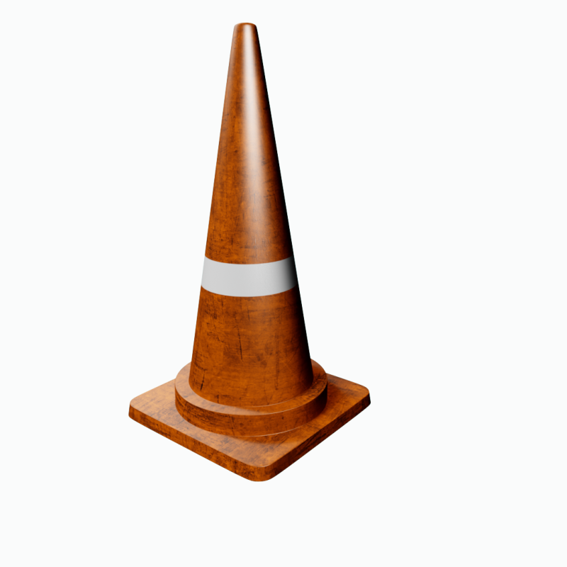 Traffic cone 3D Model .c4d .max .obj .3ds .fbx .stl .blend 