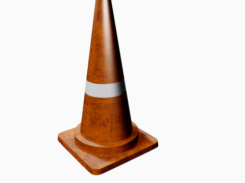 Cono de tr&aacute;fico Modelo 3D