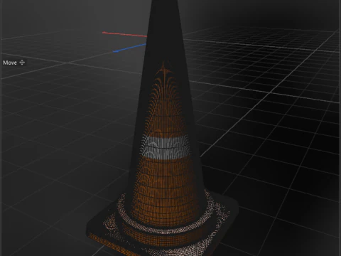 Cono de tr&aacute;fico Modelo 3D