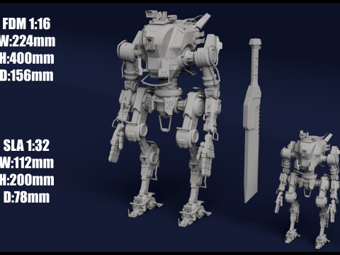 Ronin inspired by Titanfall 2 STL Files for 3D Printing Modelo de Impressão 3D