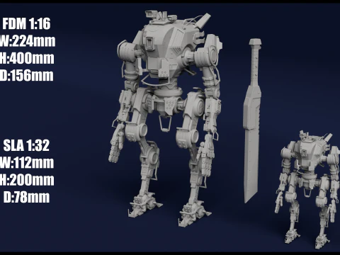 Ronin inspired by Titanfall 2 STL Files for 3D Printing 3D Print Model