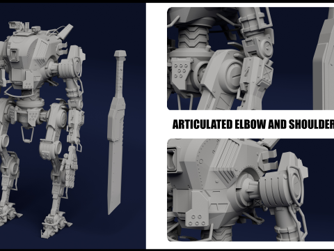 Ronin inspired by Titanfall 2 STL Files for 3D Printing Modelo de Impressão 3D