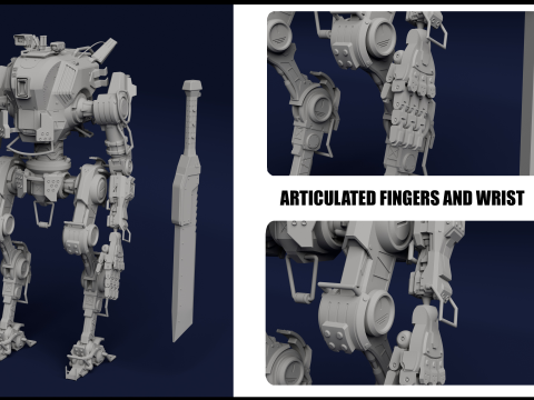 Ronin inspired by Titanfall 2 STL Files for 3D Printing Modelo de Impressão 3D