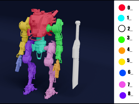 Ronin inspired by Titanfall 2 STL Files for 3D Printing Modelo de Impressão 3D
