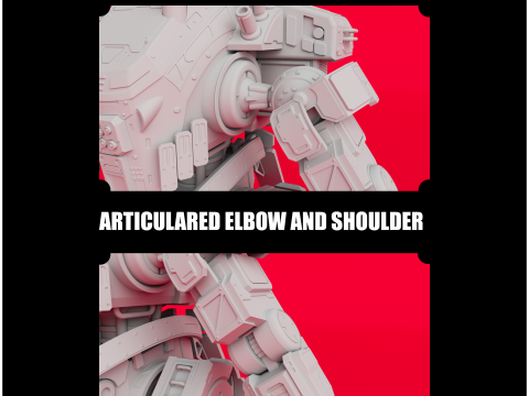Legion inspired by Titanfall 2 Articulated 3D Printable Model 3D 프린트 모델