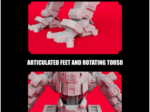 Legion inspired by Titanfall 2 Articulated 3D Printable Model 3D 프린트 모델