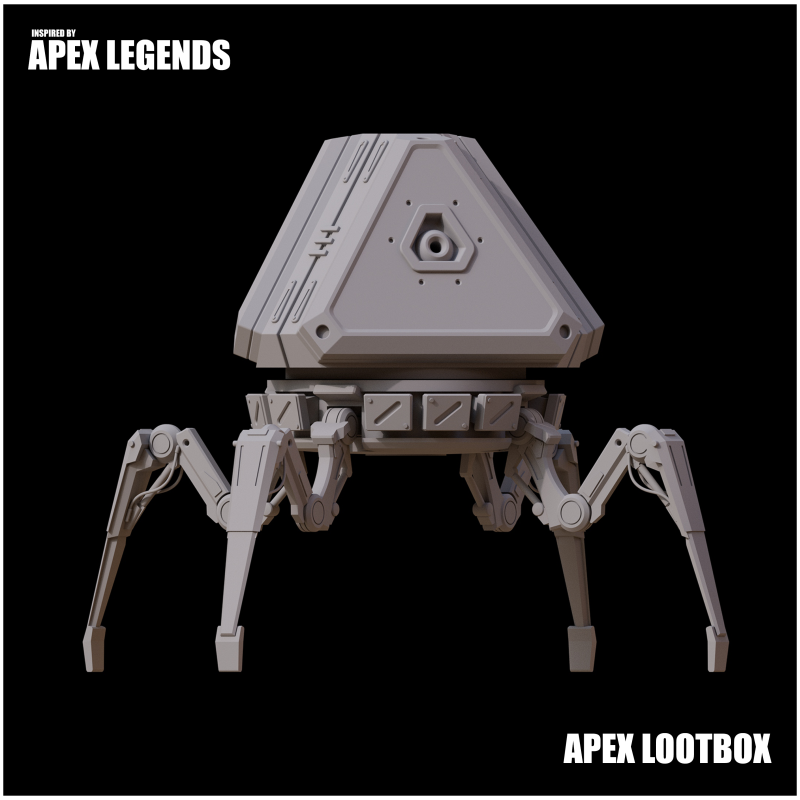 Apex Lootbox inspired by Apex Legends STL Files for 3D Printing 3D Принт Модель .c4d .max .obj .3ds .fbx .stl .blend