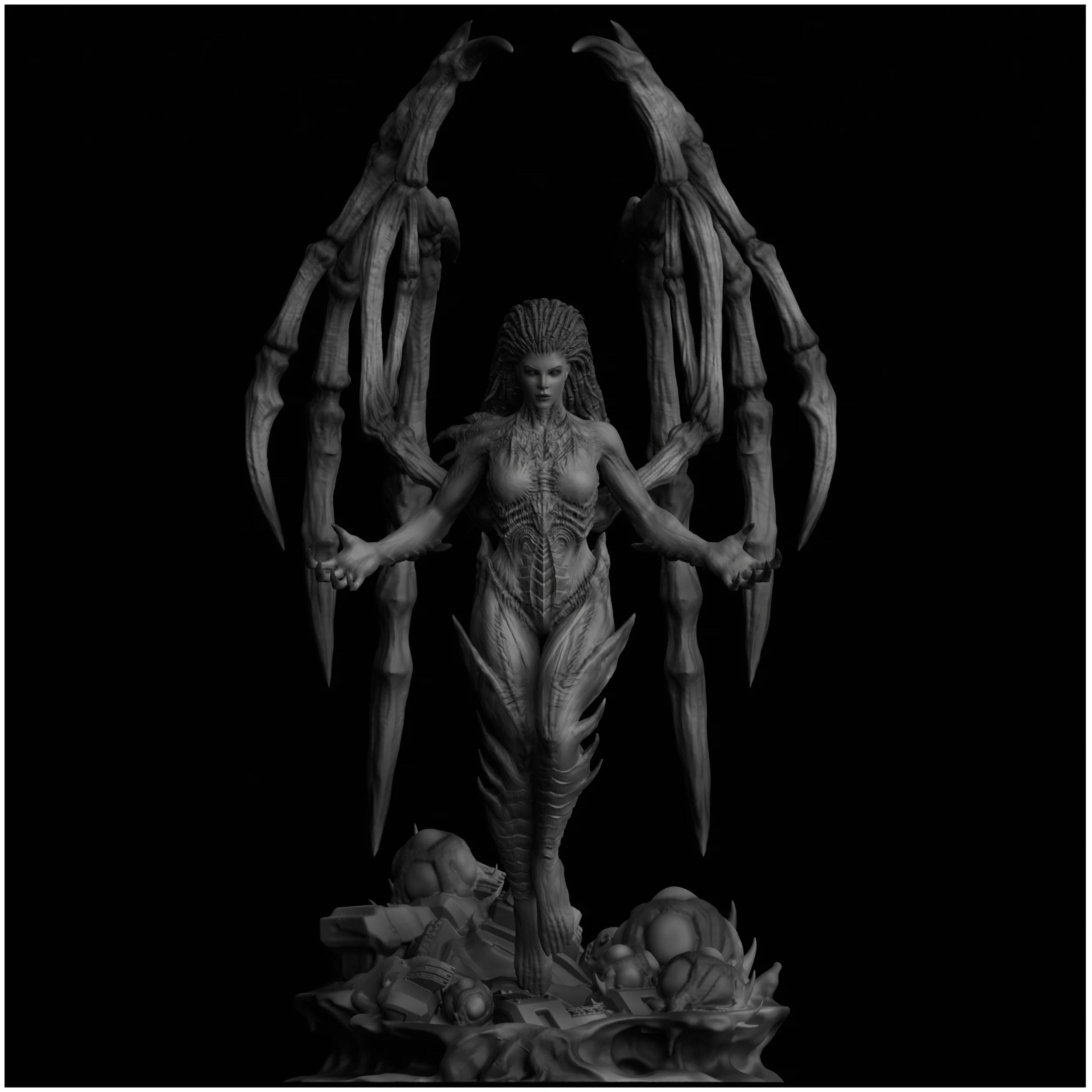 Sarah Kerrigan Queen of Blades StarCraft II 3D Print Model .c4d .max .obj .3ds .fbx .stl .blend 