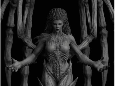 Sarah Kerrigan Queen of Blades StarCraft II 3D Принт Модель