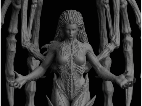 Sarah Kerrigan Queen of Blades StarCraft II 3D Принт Модель
